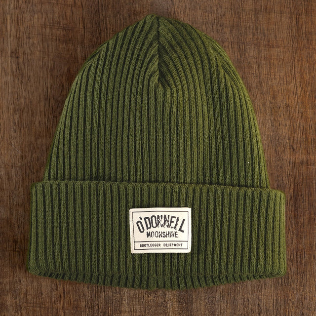 O’Donnell Moonshine Grüne Mütze / Beanie mit Logo - Bootlegger Equipment