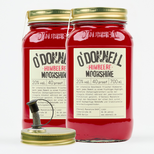 O'Donnell Moonshine Himbeere Likör 2er Bundle