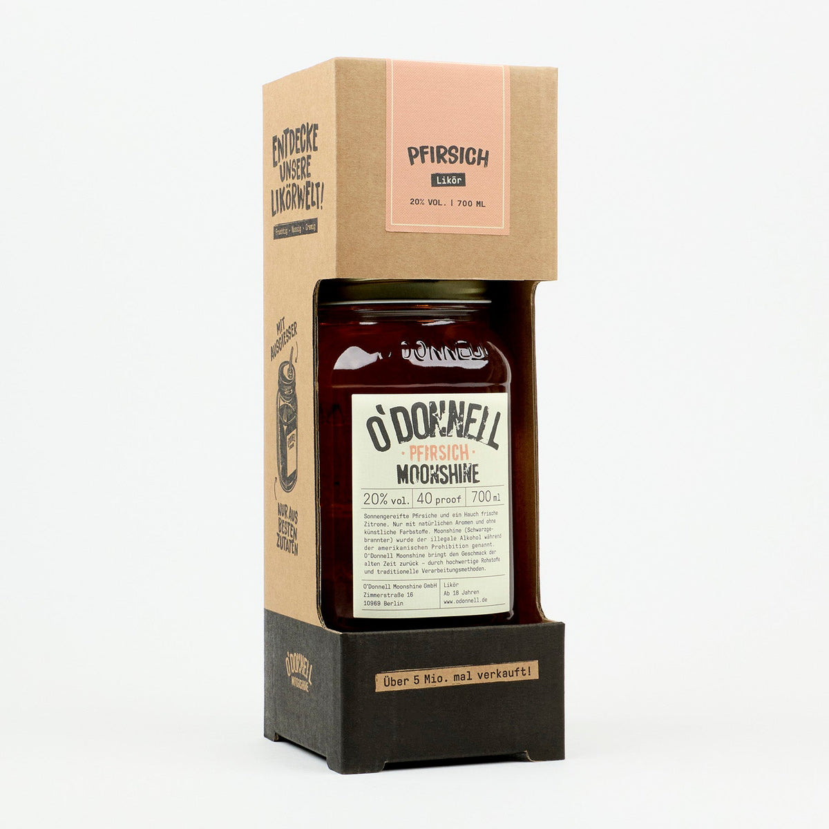 O'Donnell Moonshine Pfirsich Likör - 20% vol.