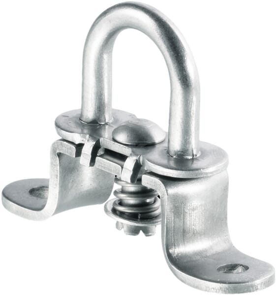 Drehbare Heftklammer für ovale Ösen 42x22 mm Lochabstand: 51 mm, Edelstahl