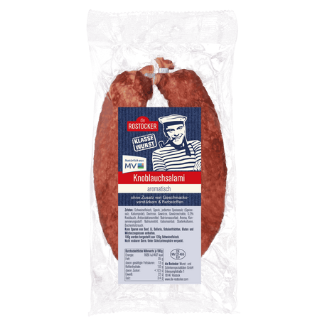 Die Rostocker Knoblauchsalami 300g