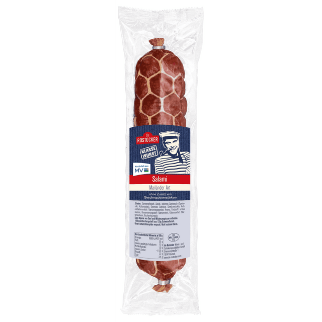 Die Rostocker Salami Mailänder Art 400g