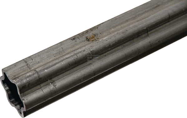 Profilrohr außen L25, S5, Zitronenprofil, Durchmesser 61 × 47 × 4,3 mm, Länge: 3000 mm