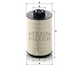 PU 1058 x Kraftstofffilterelement (metallfrei)