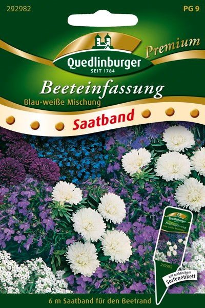 Quedlinburger Saatgut BEETEINFASSUNG „BLAU-WEISSE MISCHUNG“