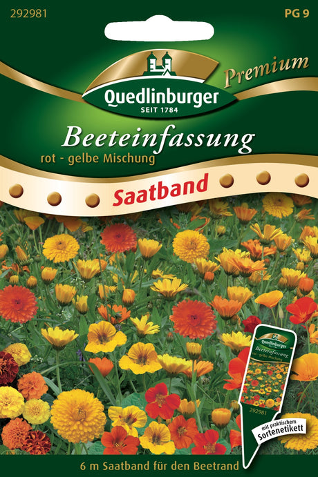 Quedlinburger Saatgut Beeteinfassung „Rot-gelbe Mischung“