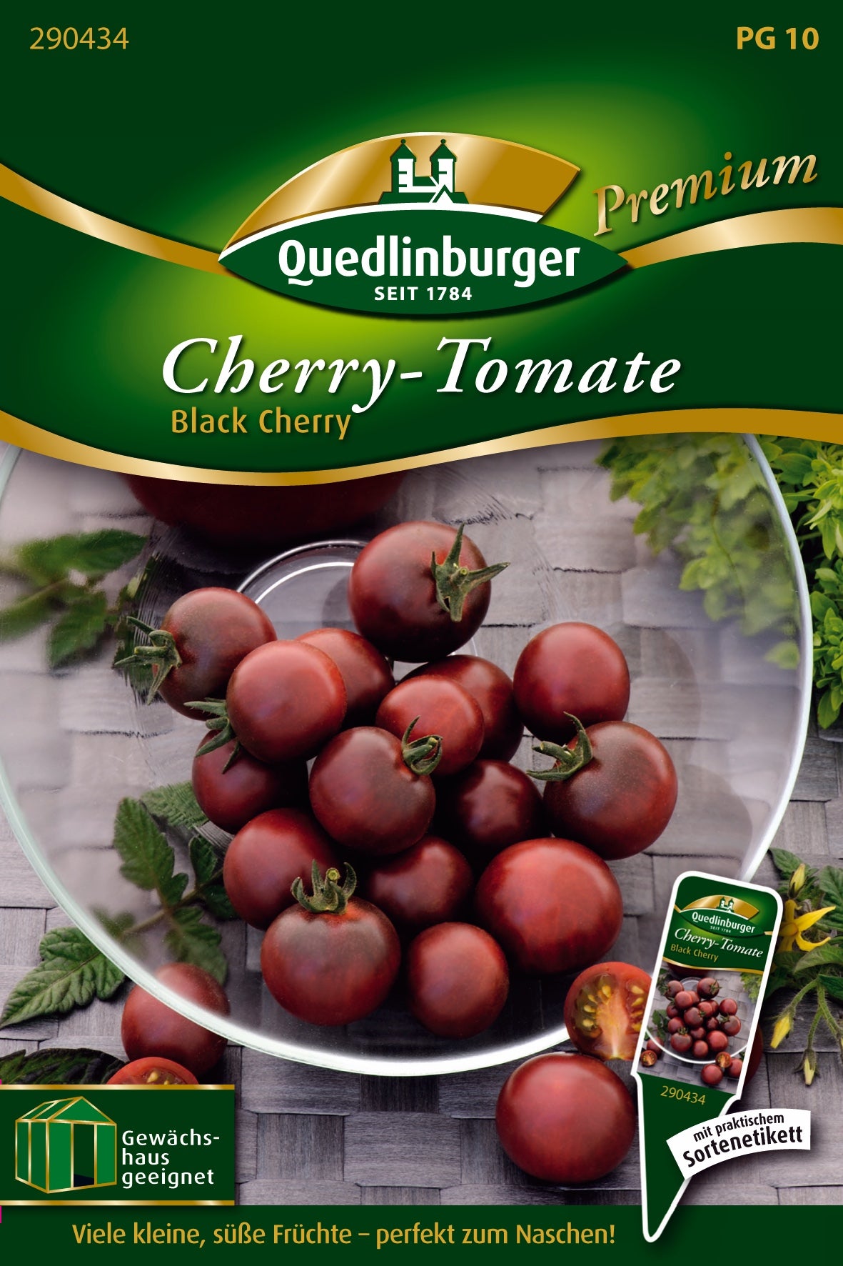 Quedlinburger Saatgut Cherry-Tomate „Black cherry“