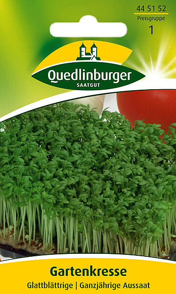 Quedlinburger Saatgut GARTENKRESSE „GLATTBLÄTTRIGE“