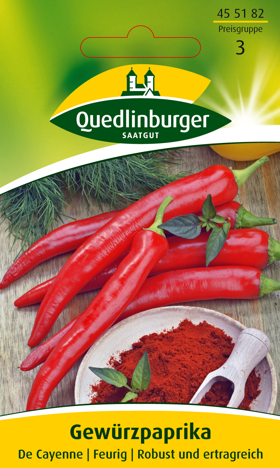 Quedlinburger Saatgut Gewürzpaprika „De Cayenne“