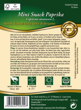 Quedlinburger Saatgut Mini-Snack Paprika „Hamik, Topepo rosso, Dolce di Bergamo“