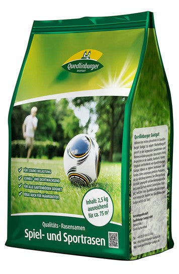 Quedlinburger Saatgut Rasensamen „Spiel und Sportrasen“ 2,5kg
