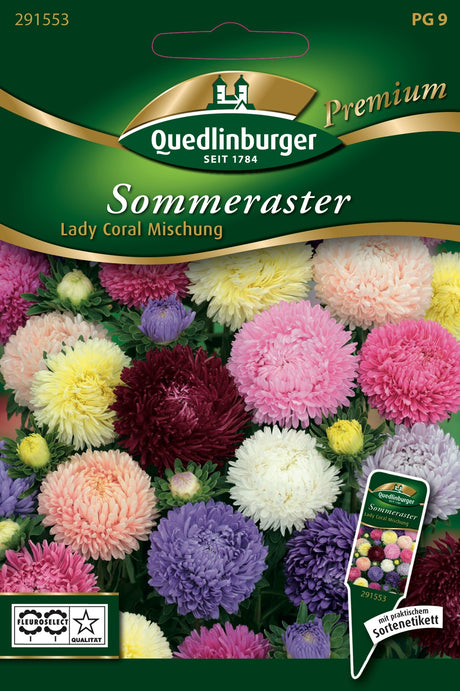 Quedlinburger Saatgut Sommeraster „Lady Coral Mischung“