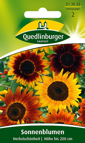 Quedlinburger Saatgut SONNENBLUMEN „HERBSTSCHÖNHEIT“
