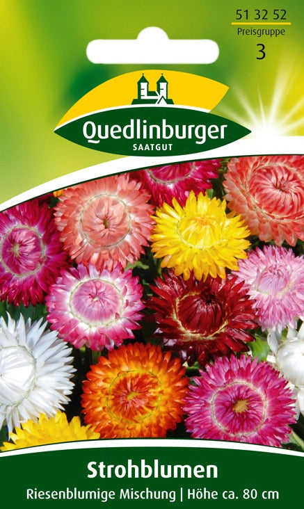 Quedlinburger Saatgut STROHBLUMEN „RIESENBLUMIGE MISCHUNG“
