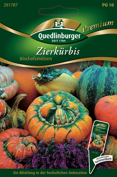 Quedlinburger Saatgut Zierkürbis „Bischofsmützen“