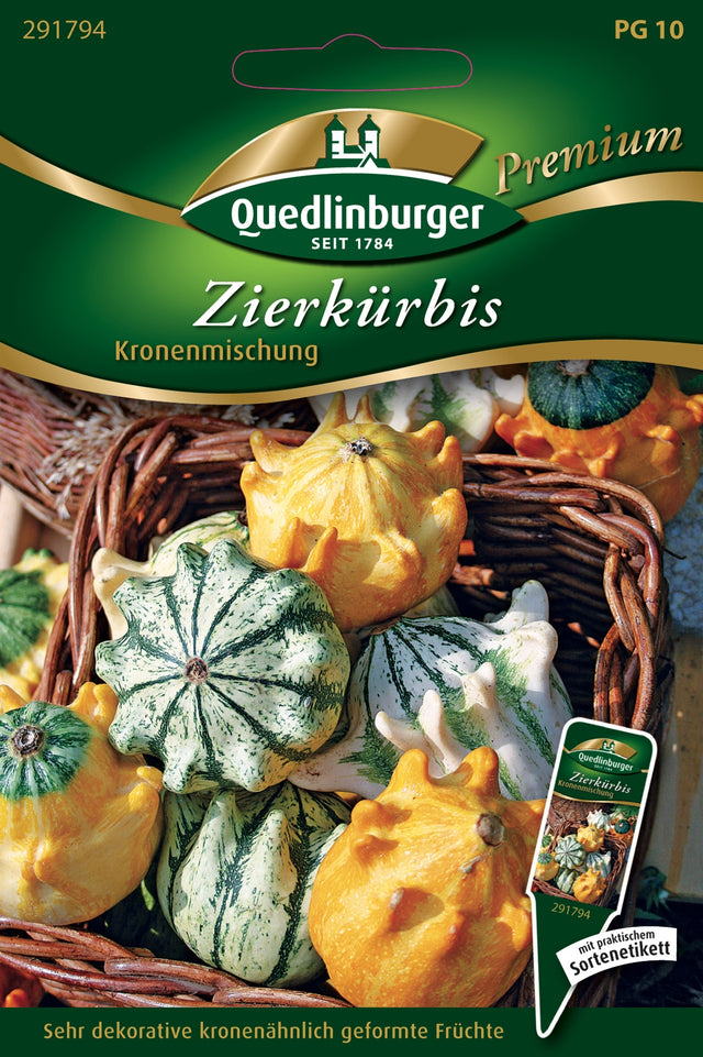 Quedlinburger Saatgut Zierkürbis „Kronenmischung“