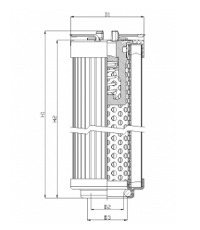 R104C25B/1 Hydraulikfilterelement (Rücklauffilter)