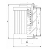R120G10C Hydraulikfilterelement (Rücklauffilter)