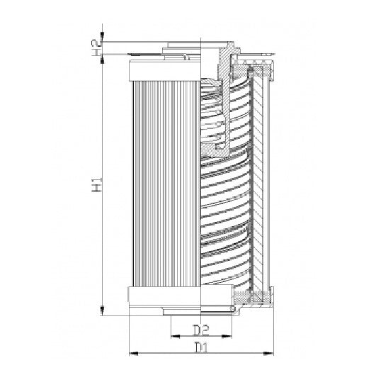 R122G25C Hydraulikfilterelement (Rücklauffilter)