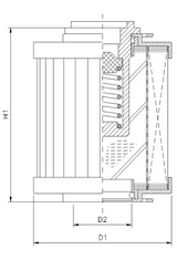 R131C25B Hydraulikfilterelement (Rücklauffilter)
