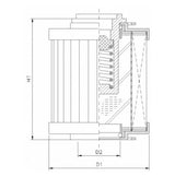 R136G10C Hydraulikfilterelement (Rücklauffilter)