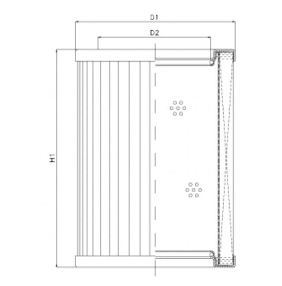 R434T60 Hydraulikfilterelement (Rücklauffilter)