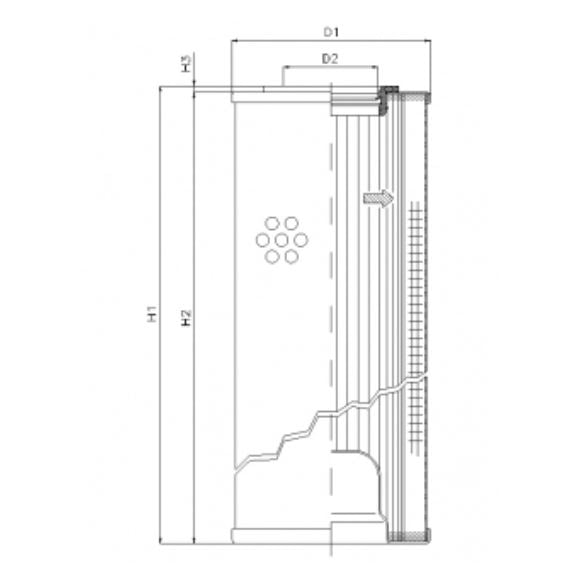 R5111C10 Hydraulikfilterelement (Rücklauffilter)