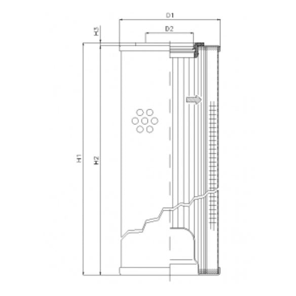 R5111T40V Hydraulikfilterelement (Rücklauffilter)
