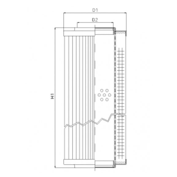 R521G25V Hydraulikfilterelement (Rücklauffilter)