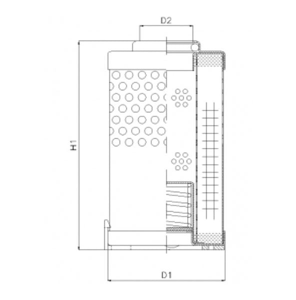 R610G25 Hydraulikfilterelement (Rücklauffilter)