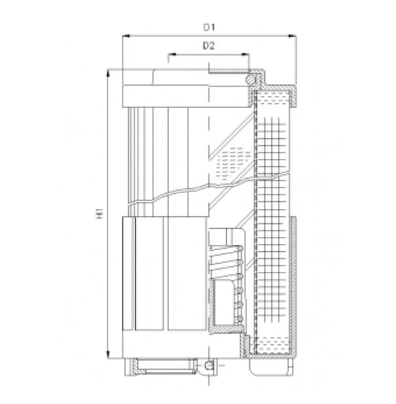 R622G25 Hydraulikfilterelement (Rücklauffilter)