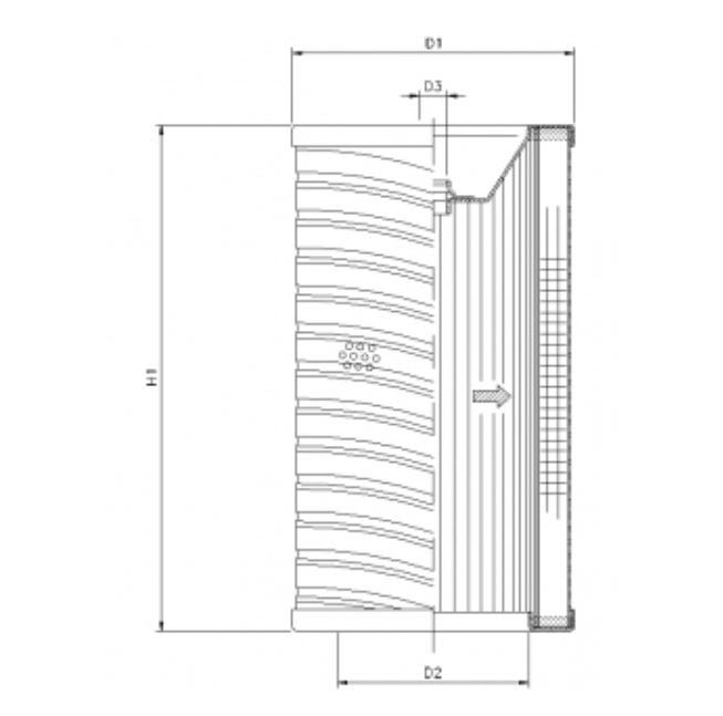 R735T25 Hydraulikfilterelement (Rücklauffilter)