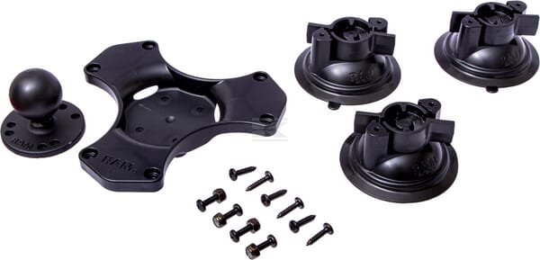 Twist-Lock ™ Dreifach-Saugnapfboden, Größe C / 1,5 "Kugel