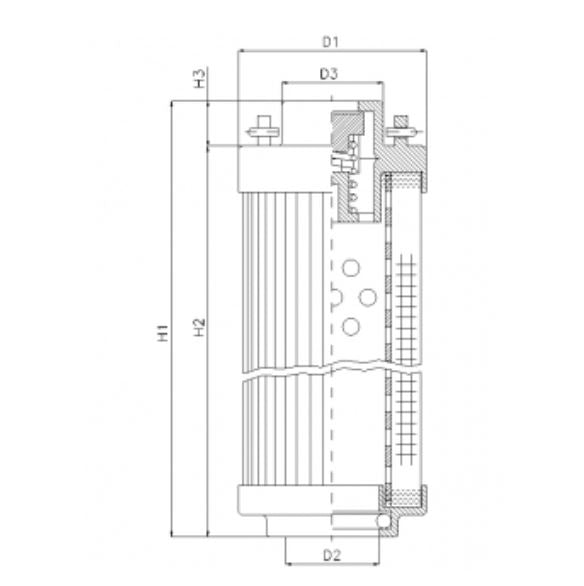 RHR1700A03B Hydraulikfilterelement (Rücklauffilter)