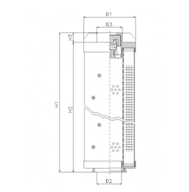 RHR480G20B Hydraulikfilterelement (Rücklauffilter)