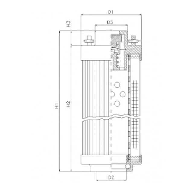 RHR500A20V Hydraulikfilterelement (Rücklauffilter)