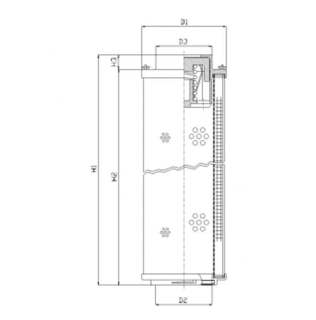 RHR500G20V Filterelement für Rücklauffilter