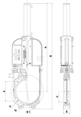 RIV 124 Plattenschieber GLADIO mit doppeltwirkendem Hydraulikzylinder
