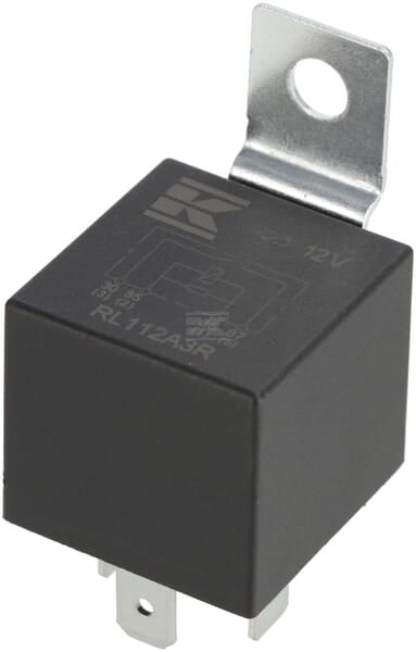 Relais 12V, normalerweise offen, 40A, mit Widerstand, mit Halter