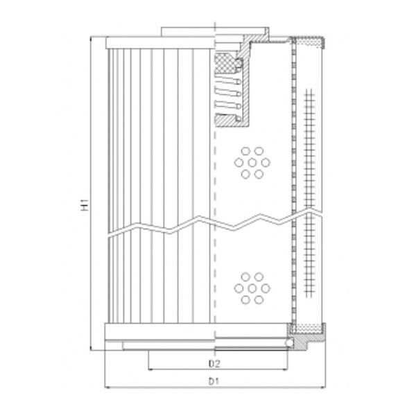 RLR1201D20B Hydraulikfilterelement (Rücklauffilter)