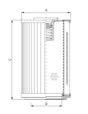 RLR2001B25B Hydraulikfilterelement (Rücklauffilter)