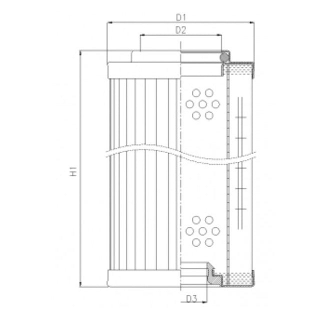 RMR444B60B Hydraulikfilterelement (Rücklauffilter)