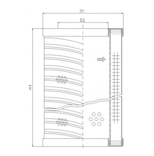 RVR06E03B Hydraulikfilterelement (Rücklauffilter)