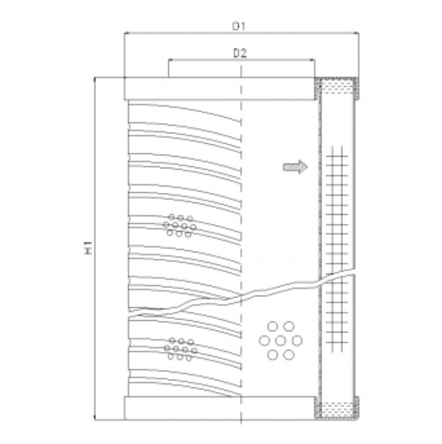 RVR10E05B Hydraulikfilterelement (Rücklauffilter)