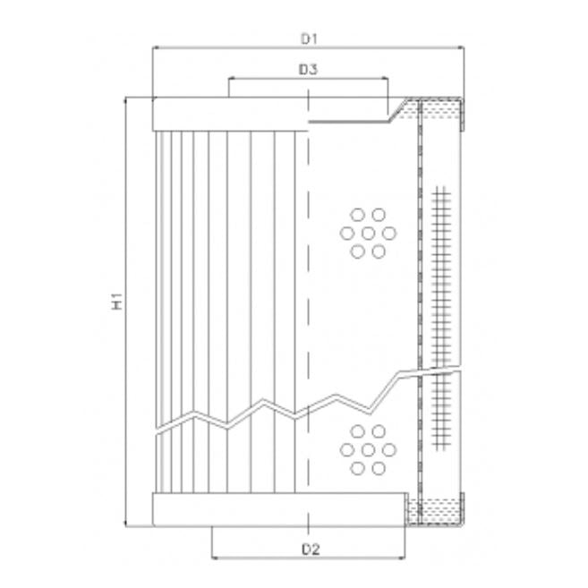 RVR110E05B Hydraulikfilterelement (Rücklauffilter)