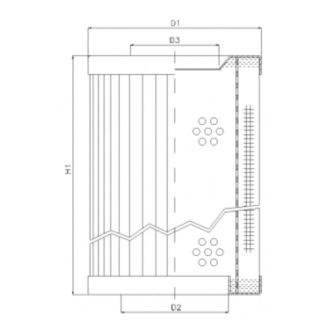 RVR1225360B100B Hydraulikfilterelement (Rücklauffilter)