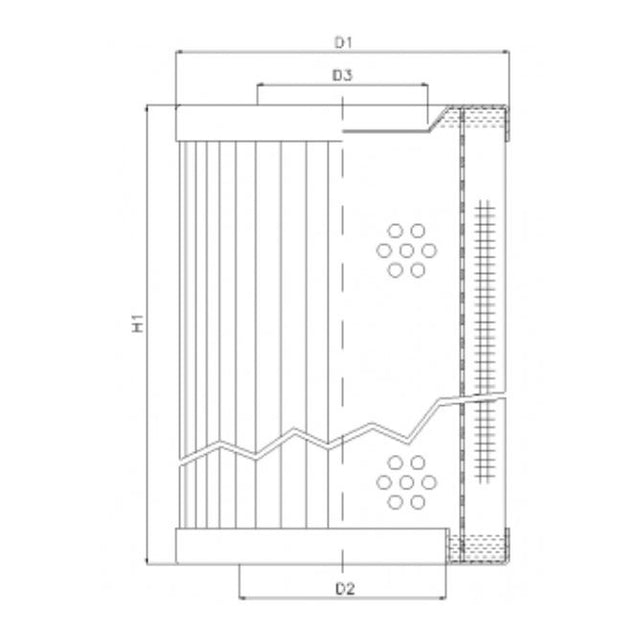 RVR1225360B40B Hydraulikfilterelement (Rücklauffilter)