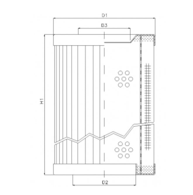 RVR1225450B100B Hydraulikfilterelement (Rücklauffilter)