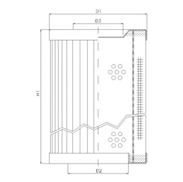 RVR1225450B60B Hydraulikfilterelement (Rücklauffilter)
