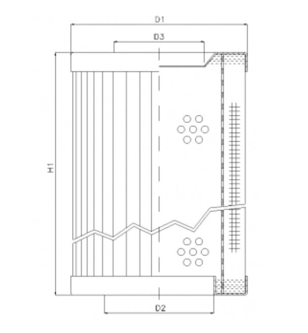 RVR1225B60B Hydraulikfilterelement (Rücklauffilter)